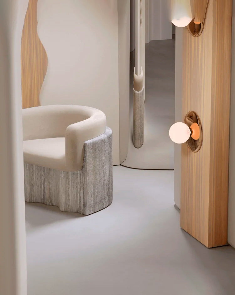 Armchair Plisse Stone