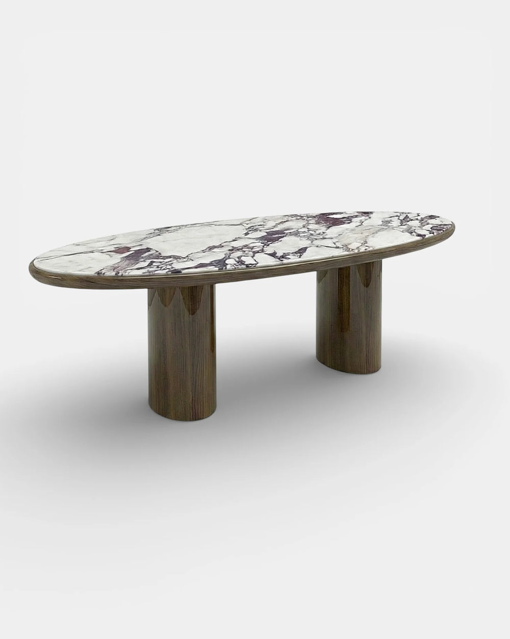 Carla Wood And Calacatta Viola Dining Table