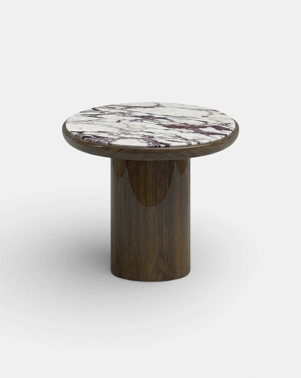 Carla Wood And Calacatta Viola Dining Table