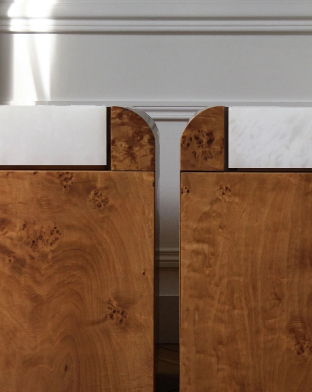 Amo Burl Wood Storage Table