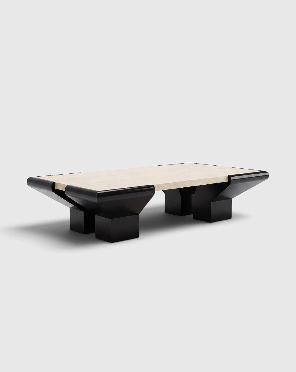 Anour Black Wood And Travertine