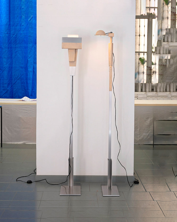 Re-assembled floor lamps