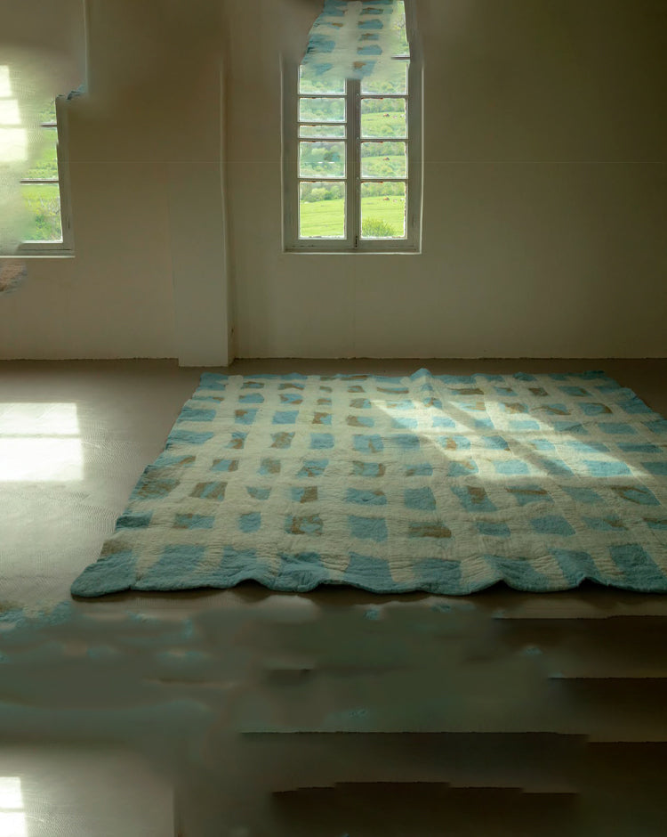 Chekered Felt Rug