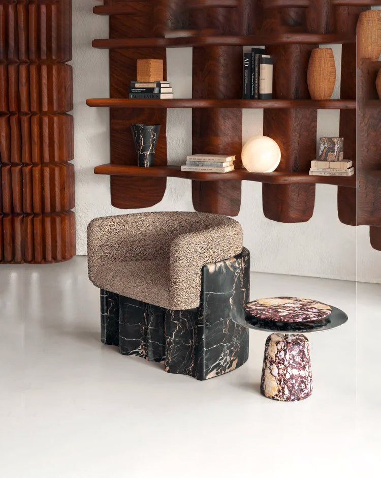 Armchair Plisse Stone