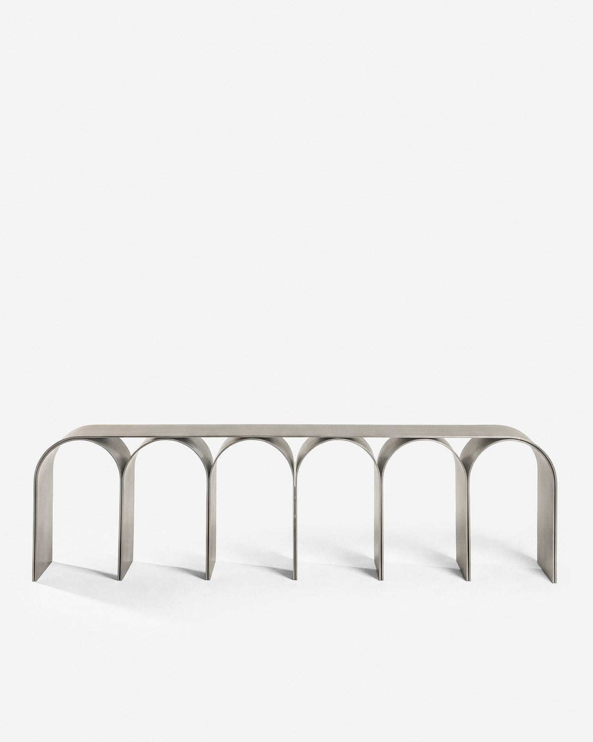 Silver Arch Bench Satin Aluminium