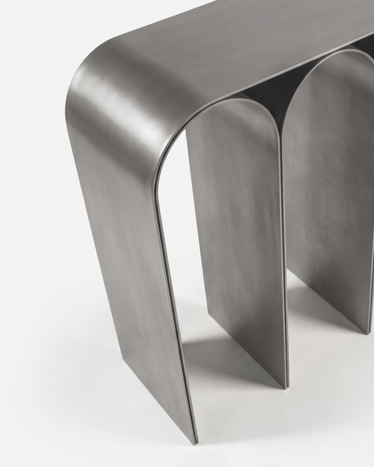 Silver Arch Console Satin Aluminium