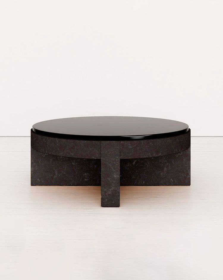 Table basse en liège noir