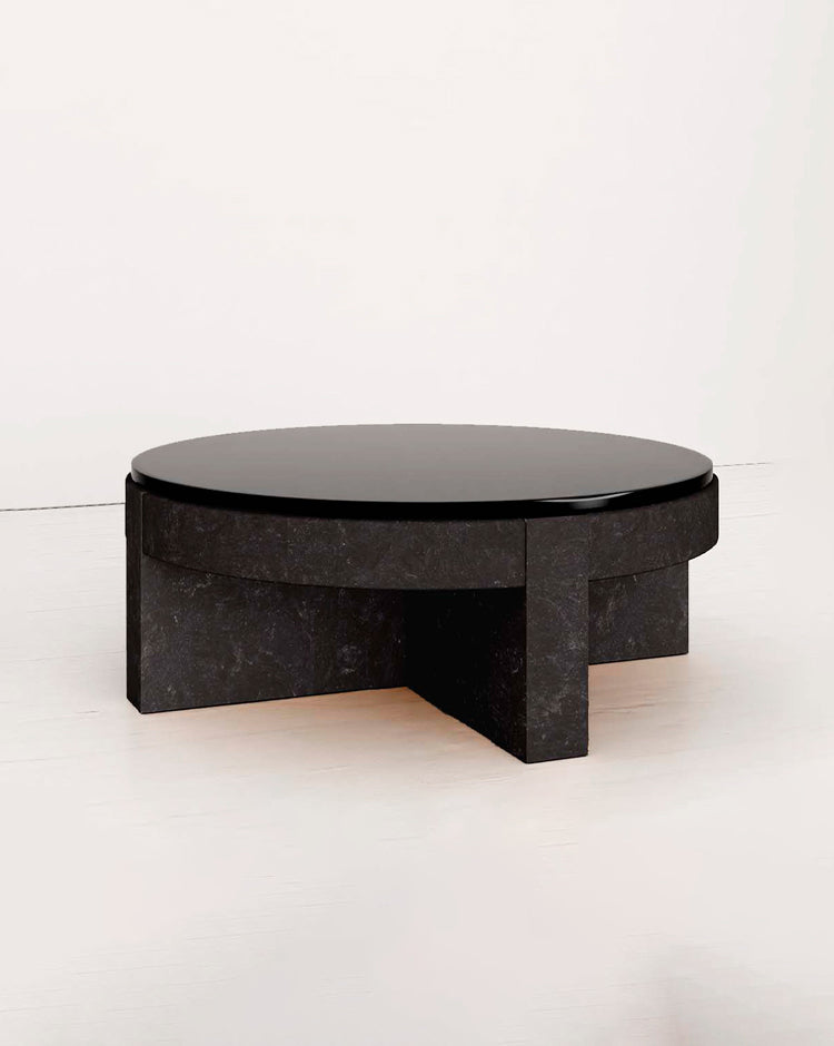 Table basse en liège noir